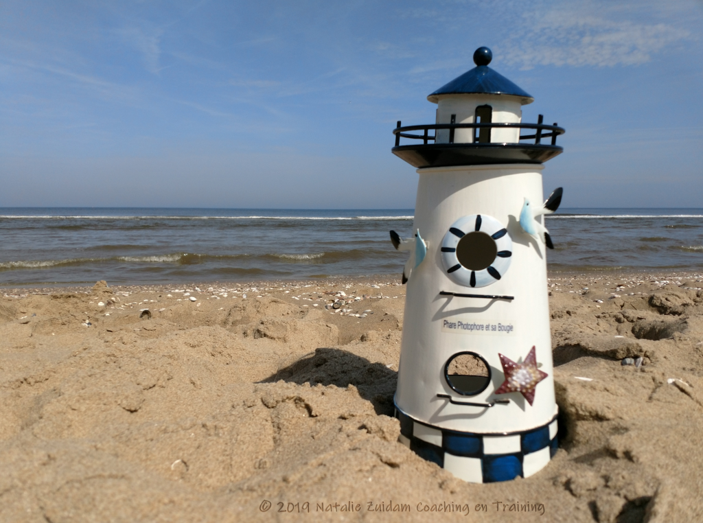 Vuurtoren op het strand